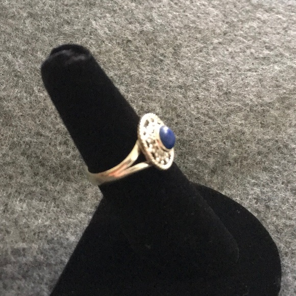 This Lapis and Sterling Ring is Sunshine on your finger - Picture 2 of 3